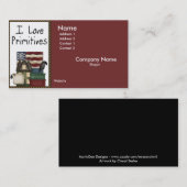 I Liebe-Primitiv-Geschäfts-Karte Visitenkarte (Vorne/Hinten)