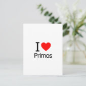 I Liebe Primos Postkarte (Stehend Vorderseite)