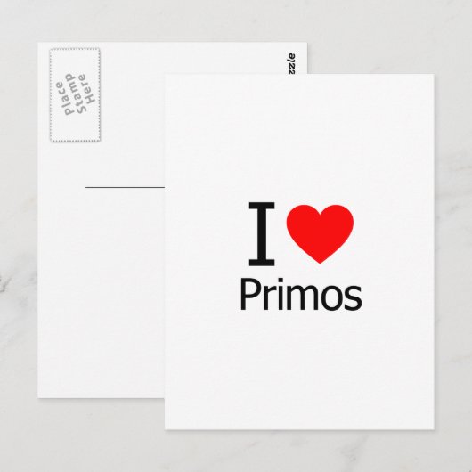 I Liebe Primos Postkarte (Vorne/Hinten)