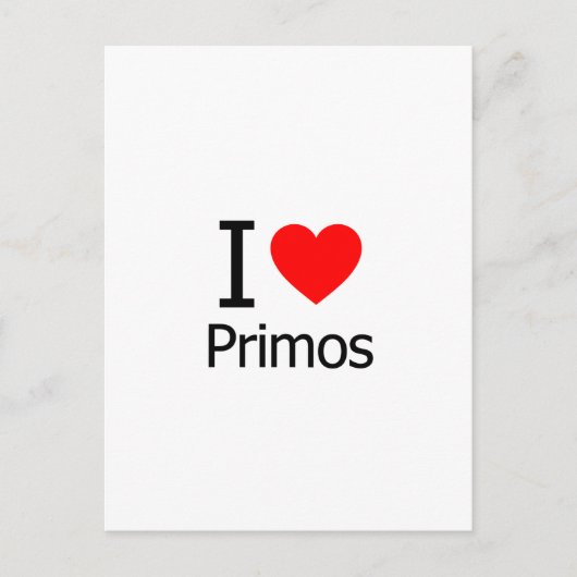 I Liebe Primos Postkarte (Vorderseite)