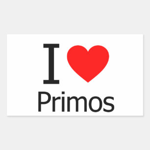 I Liebe Primos Rechteckiger Aufkleber