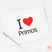 I Liebe Primos Rechteckiger Aufkleber (Umschlag)