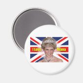 I Liebe Princess Diana Magnet (Vorderseite/Rückseite)