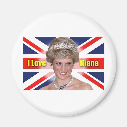 I Liebe Princess Diana Magnet (Vorne)