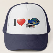 I Liebe Princess Parrotfish Truckerkappe (Vorderseite)