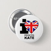 I Liebe-Prinzessin Kate Button (Vorne & Hinten)