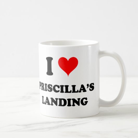 I Liebe Priscilla Landung Massachusetts Kaffeetasse (Rechts)