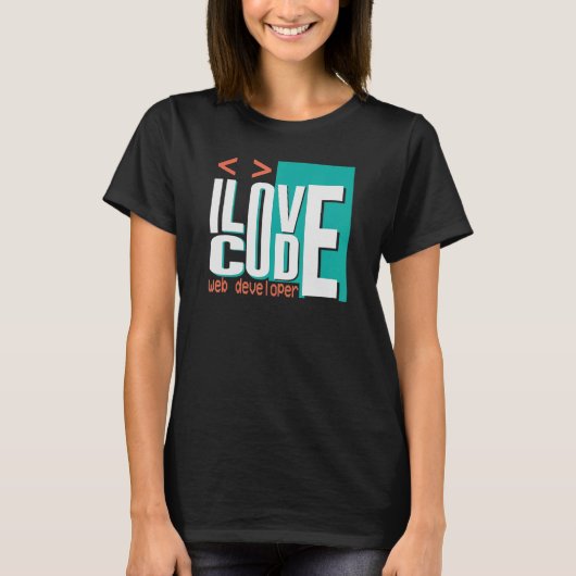 I Liebe-Programmierer-Webentwickler T-Shirt (Vorderseite)