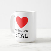 I Liebe progressives Metall Kaffeetasse (Vorderseite Links)