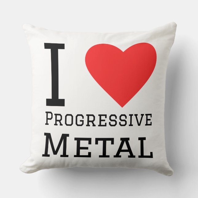 I Liebe progressives Metall Kissen (Vorderseite)
