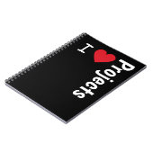I Liebe Projects Manager Fun PMO Projektteam - Ges Notizblock (Linke Seite)