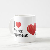 I Liebe-Projekt-Management Kaffeetasse (Vorderseite Links)