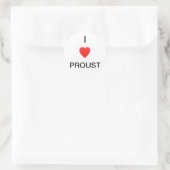 I Liebe Proust Runder Aufkleber (Tasche)