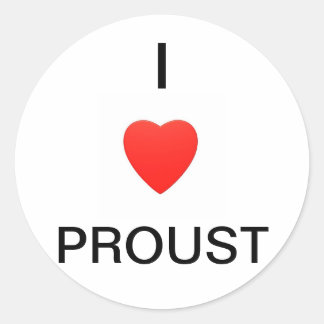 I Liebe Proust Runder Aufkleber