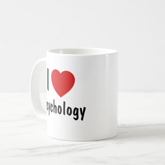 I Liebe Psychologie Kaffeetasse (Vorderseite Links)