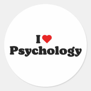 I Liebe Psychologie Runder Aufkleber