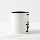 I LIEBE-PU ZWEIFARBIGE TASSE (Mittel)