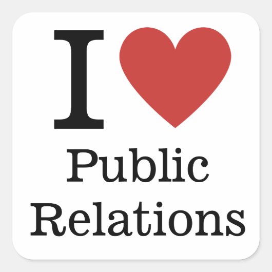 I ❤️ Liebe Public Relations Department STICKER (Vorderseite)