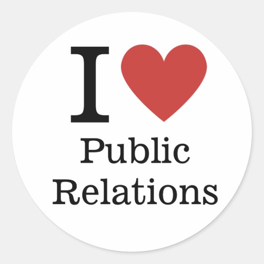 I ❤️ Liebe Public Relations Department STICKER (Vorderseite)