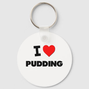 I Liebe Pudding Schlüsselanhänger