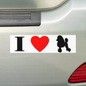 I Liebe-Pudel-Autoaufkleber Autoaufkleber (Auf Auto)
