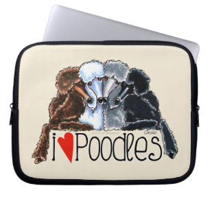 I Liebe-Pudel Laptopschutzhülle