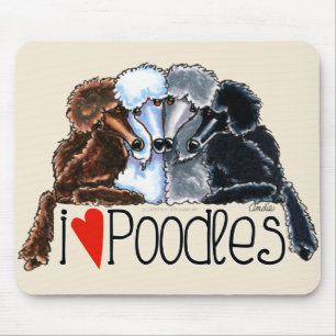 I Liebe-Pudel Mousepad