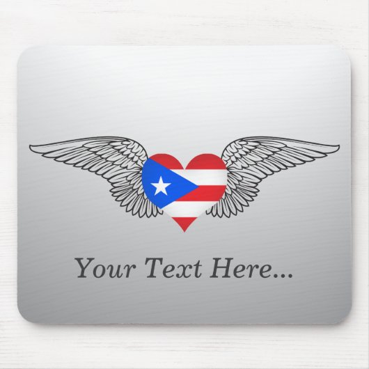 I Liebe Puerto Rico - Flügel Mousepad (Vorne)