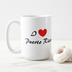 I Liebe Puerto Rico Herztypografie Kaffeemaschine  Kaffeetasse