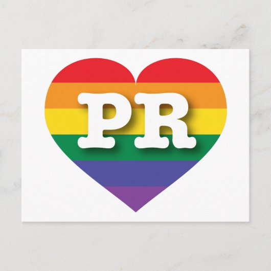 I Liebe Puerto Rico Rainbow Heart Postkarte (Vorderseite)