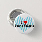 I Liebe Puerto Vallarta, Mexiko Button (Vorne & Hinten)