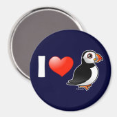 I Liebe Puffins Magnet (Vorderseite/Rückseite)