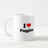 I Liebe Puggles Kaffeetasse (Links)