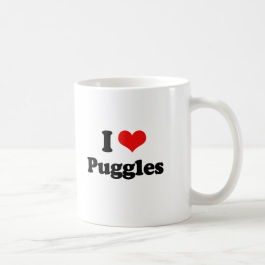 I Liebe Puggles Kaffeetasse (Rechts)