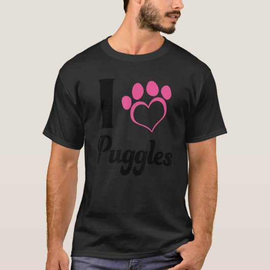I Liebe Puggles T-Shirt (Vorderseite)