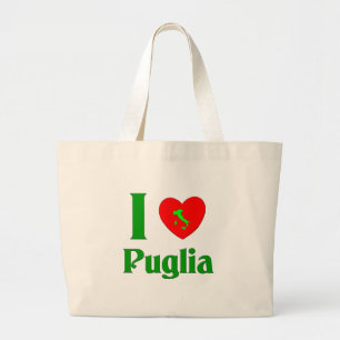 I Liebe Puglia Italien Jumbo Stoffbeutel