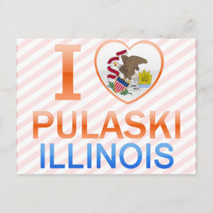 I Liebe Pulaski, IL Postkarte