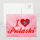 I Liebe Pulaski, Tennessee Postkarte (Vorne/Hinten)