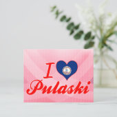 I Liebe Pulaski, Virginia Postkarte (Stehend Vorderseite)