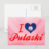 I Liebe Pulaski, Virginia Postkarte (Vorne/Hinten)