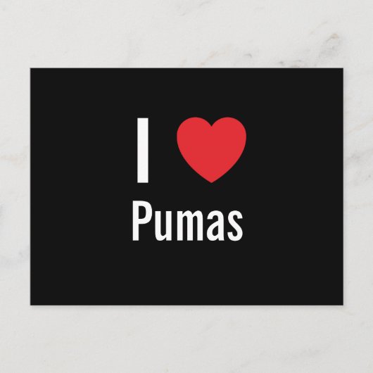 I Liebe Pumas Postkarte (Vorderseite)
