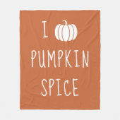 I Liebe Pumpkin Gewürz Fleecedecke (Vorderseite)