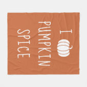 I Liebe Pumpkin Gewürz Fleecedecke (Vorderseite (Horizontal))