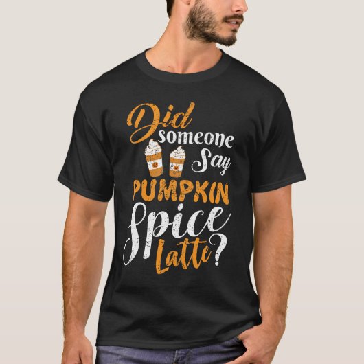I Liebe Pumpkin Gewürz Latte Distress T - Shirt (Vorderseite)