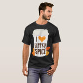 I Liebe Pumpkin Gewürzkaffee Herbstsaison PS T-Shirt (Vorne ganz)