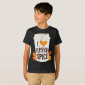 I Liebe Pumpkin Gewürzkaffee Herbstsaison PS T-Shirt (Vorne ganz)