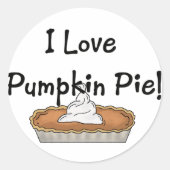I Liebe Pumpkin Pie Stickers (Vorderseite)