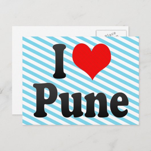 I Liebe Pune, Indien Postkarte (Vorne/Hinten)