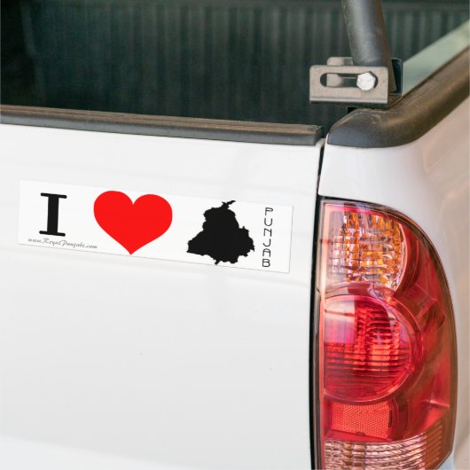 I Liebe Punjab Autoaufkleber (Auf Lkw)