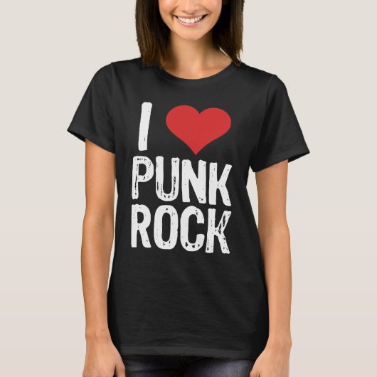 I Liebe Punk Rock T-Shirt (Vorderseite)